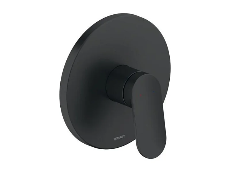Façade robinet encastré 2 sorties DURAVIT Wave sans inverseur noir mat