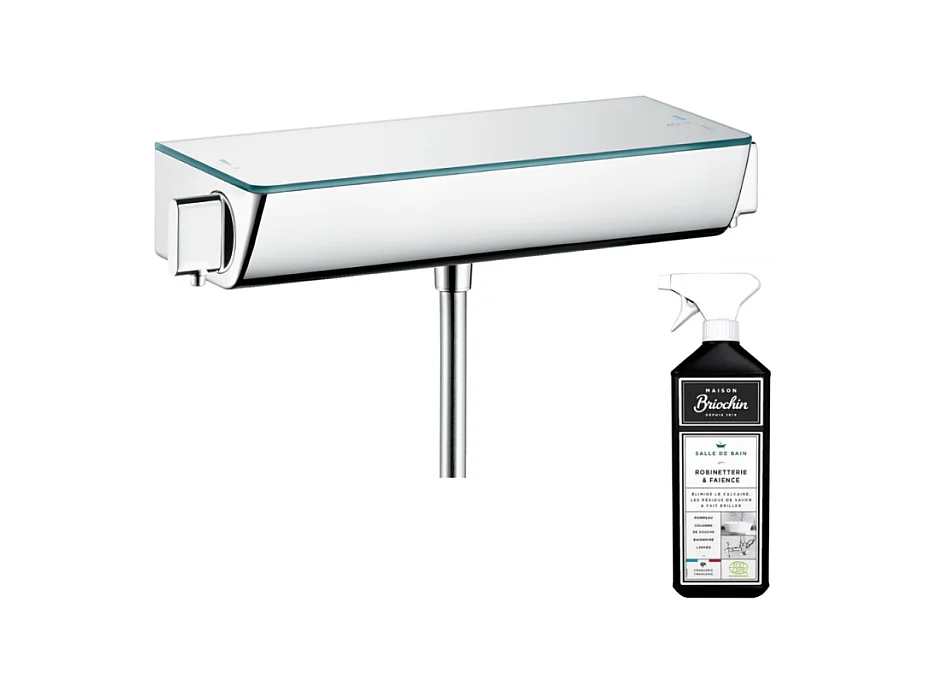 Mitigeur douche thermostatique HANSGROHE Ecostat Select EcoSmart chromé + nettoyant Briochin