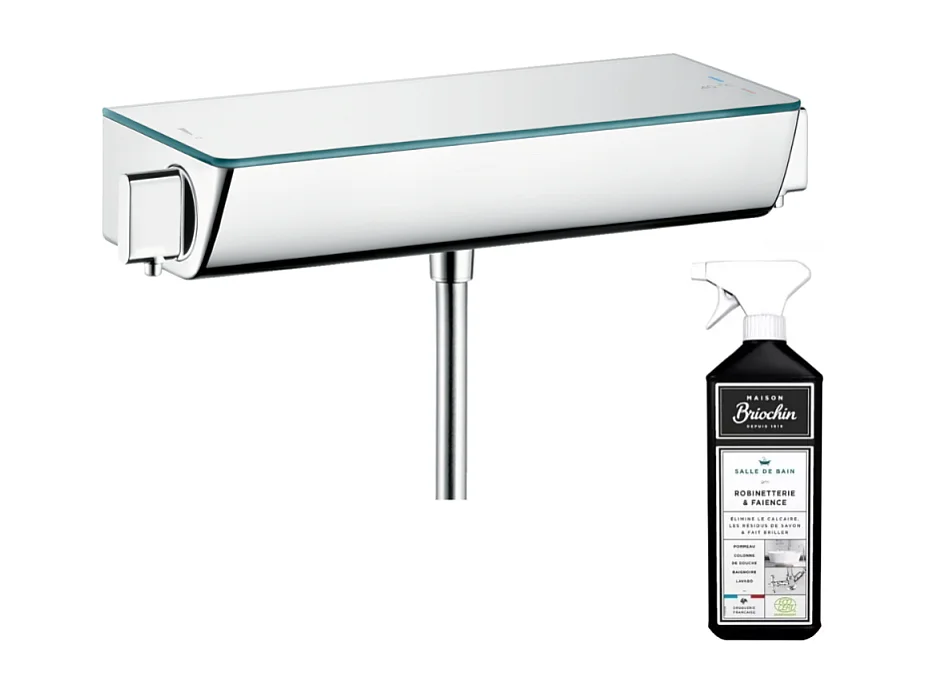 Mitigeur douche thermostatique HANSGROHE Ecostat Select EcoSmart chromé + nettoyant Briochin