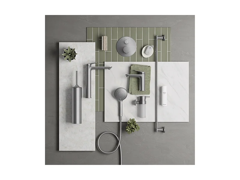 Pommeau de douche 3 jets DURAVIT MinusFlow inox brossé