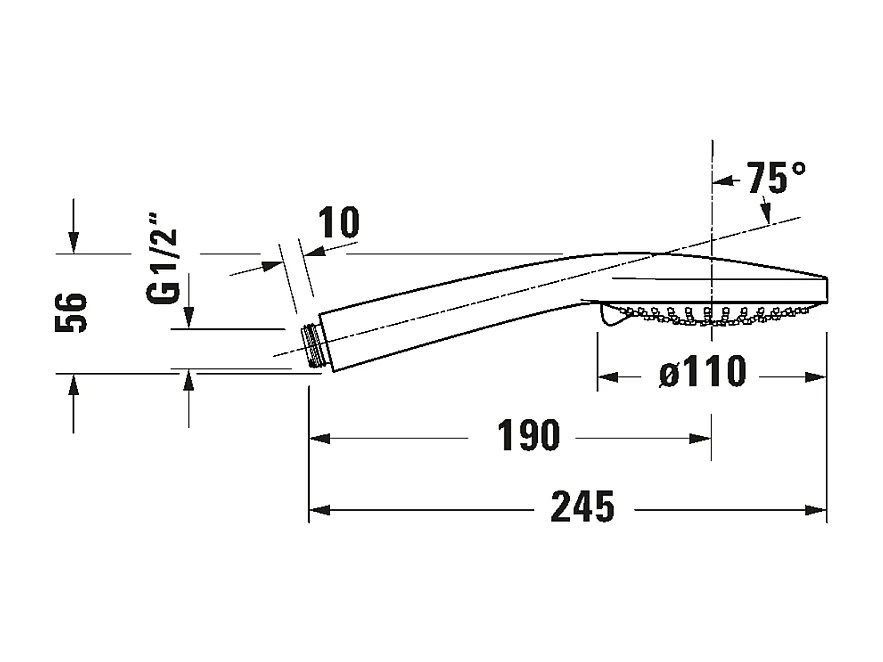 Pommeau de douche 3 jets DURAVIT MinusFlow bronze brossé