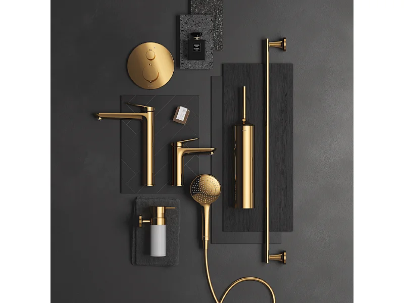 Pommeau de douche 3 jets DURAVIT MinusFlow doré poli