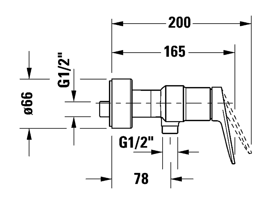 DURAVIT Wave mezclador de ducha mecánico bronce cepillado