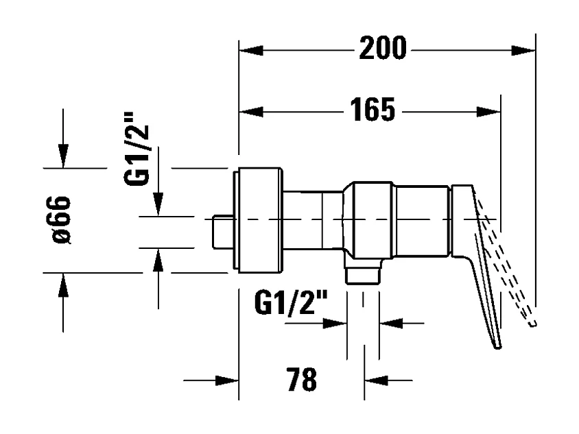 DURAVIT Wave mezclador de ducha mecánico bronce cepillado