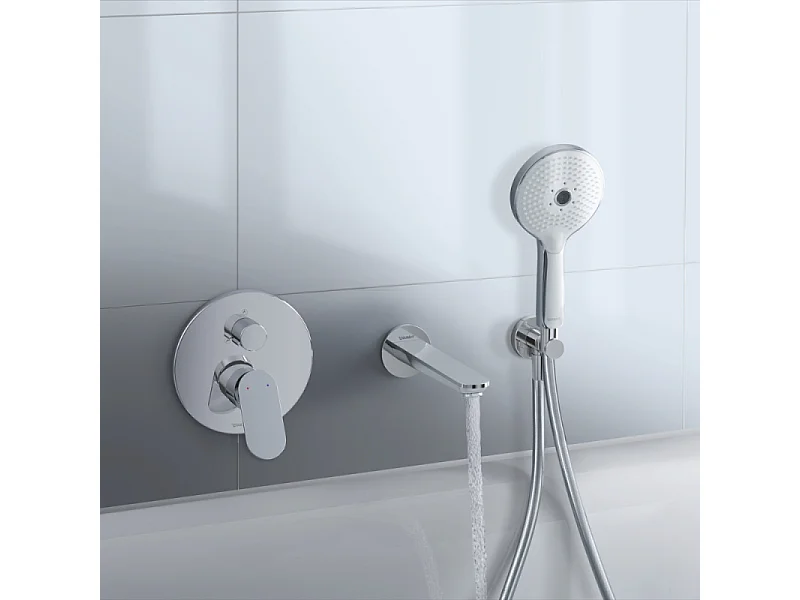 Bec bain déverseur DURAVIT Wave chromé brillant