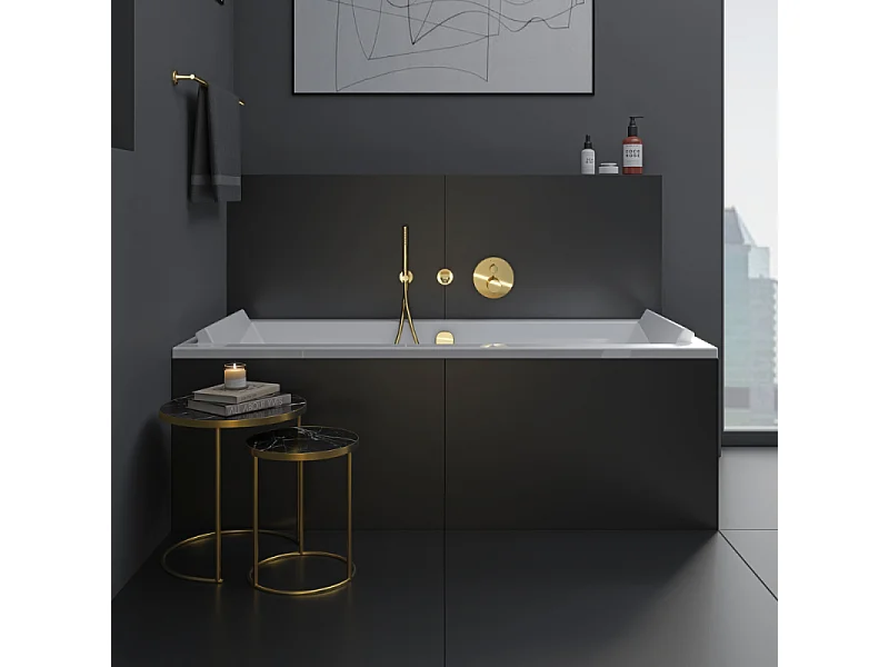 Bec bain déverseur DURAVIT Wave doré poli