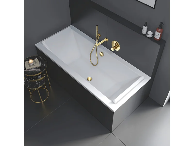 Bec bain déverseur DURAVIT Wave doré poli