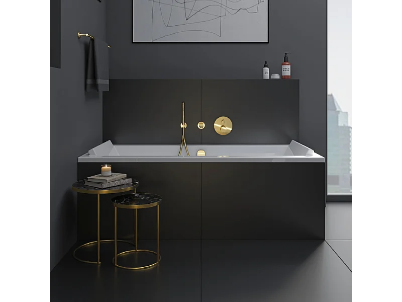 Bec bain déverseur DURAVIT Wave doré poli