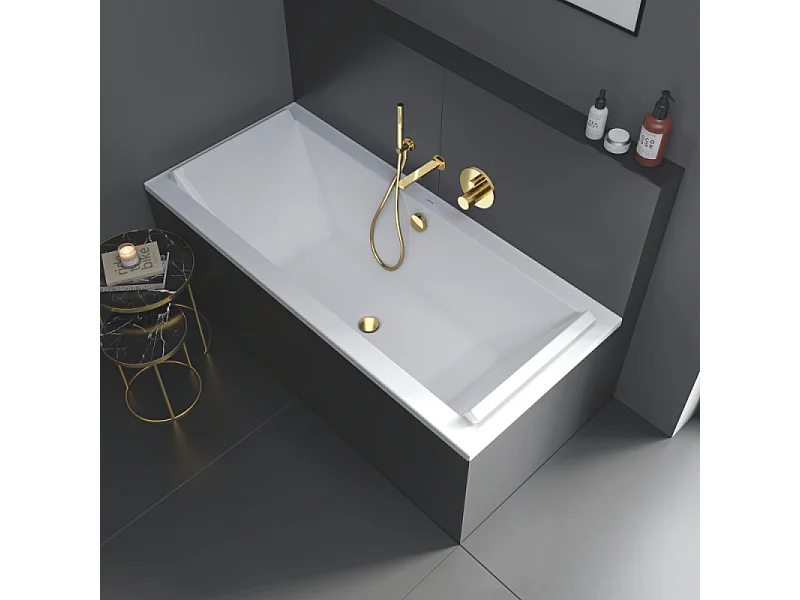 Bec bain déverseur DURAVIT Wave doré poli