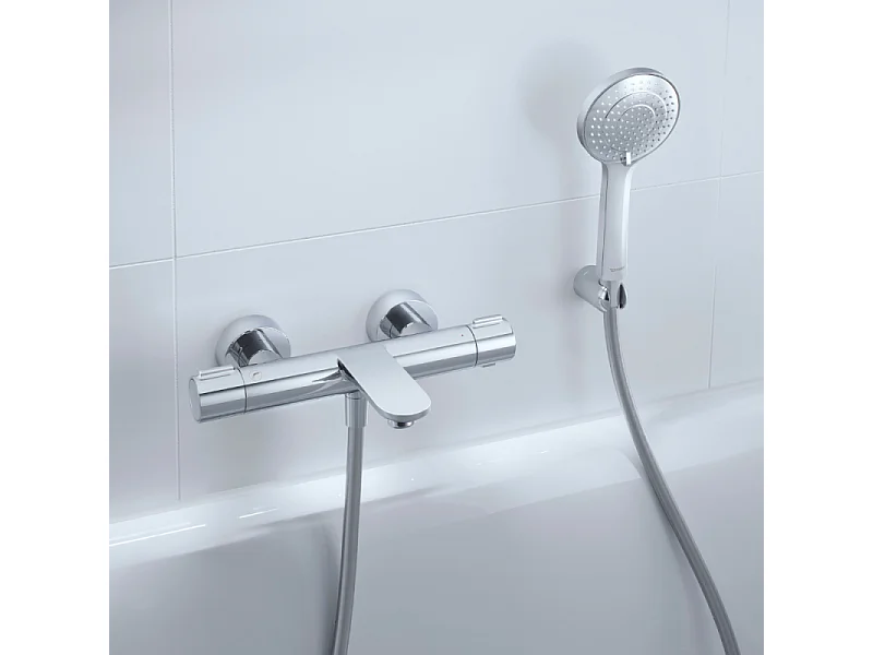 Mitigeur bain douche thermostatique DURAVIT Wave chromé brillant