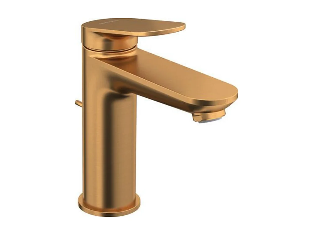 Mezclador de lavabo DUVARIT Wave M con desagüe de bronce cepillado