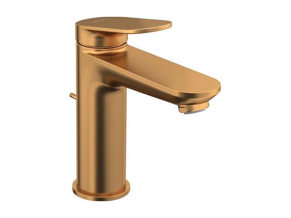 Mezclador de lavabo DUVARIT Wave M con desagüe de bronce cepillado