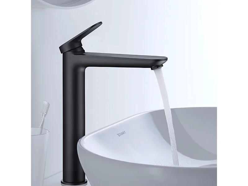 Mitigeur lavabo DURAVIT Wave XL sans vidage noir mat
