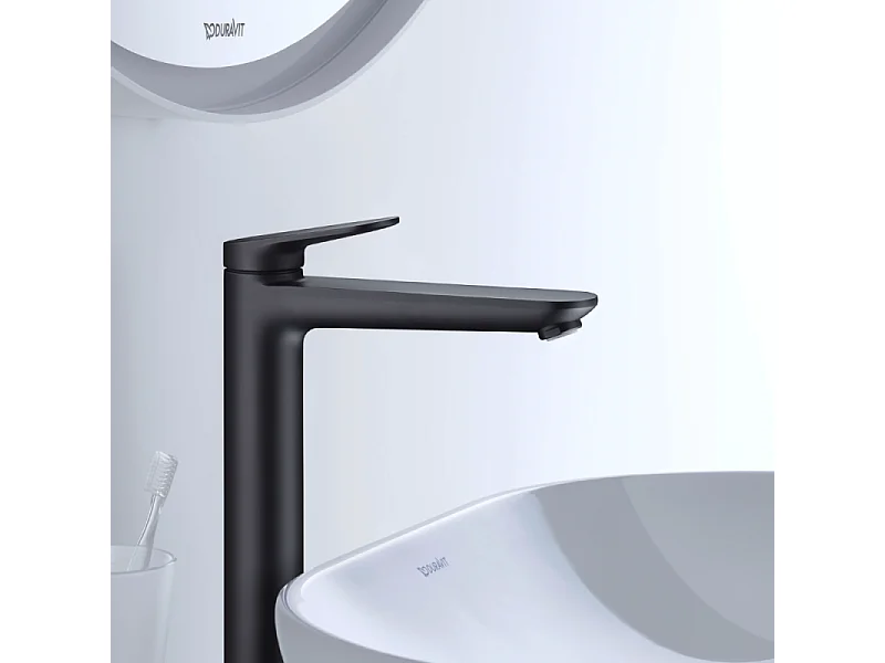 Mitigeur lavabo DURAVIT Wave XL sans vidage noir mat