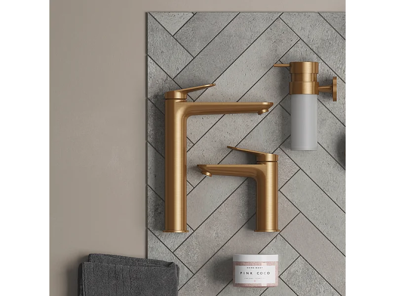 Mitigeur lavabo DURAVIT Wave S sans vidage bronze brossé