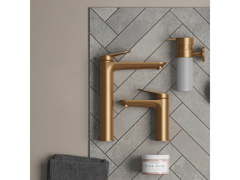 Mitigeur lavabo DURAVIT Wave S sans vidage bronze brossé