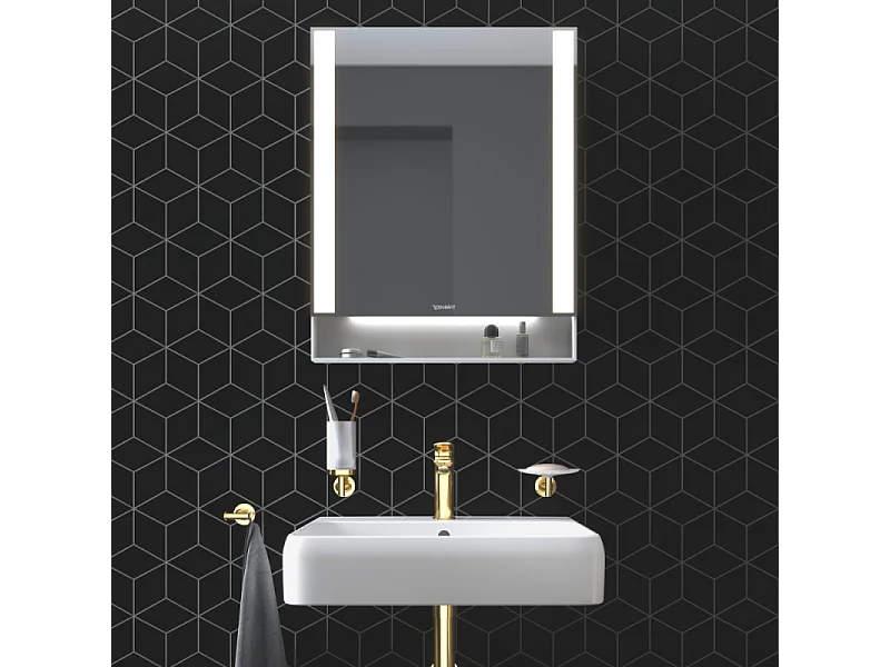 Mitigeur lavabo DUVARIT Wave M avec vidage doré poli