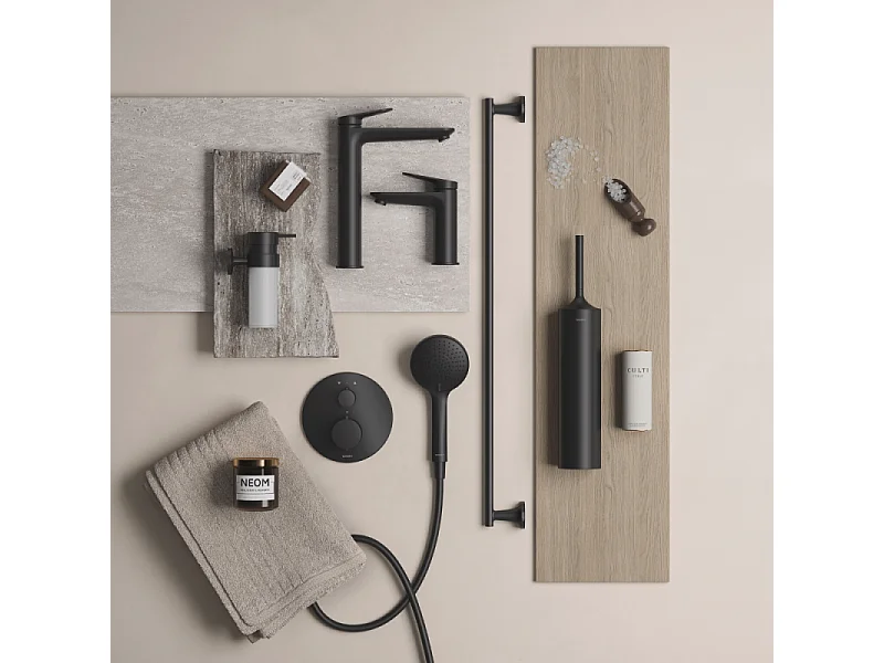 Robinet lave-mains eau froide DURAVIT Wave noir mat