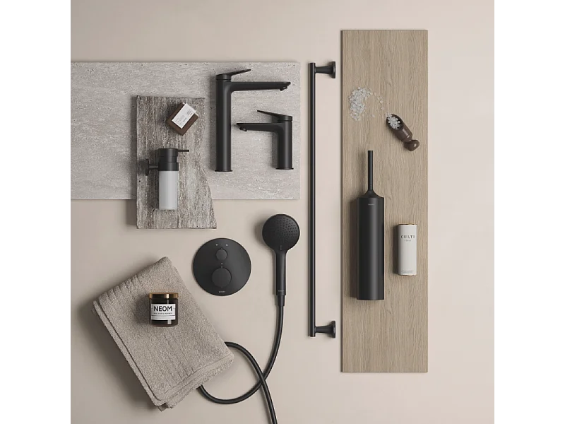 Robinet lave-mains eau froide DURAVIT Wave noir mat