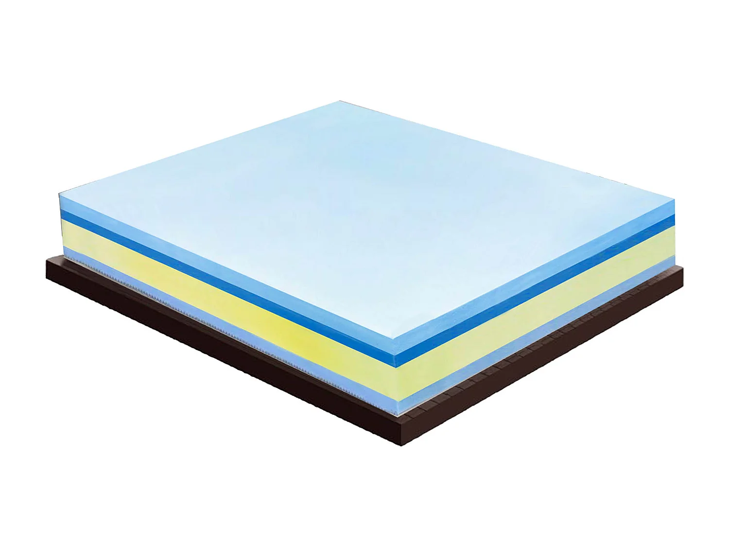 Colchão viscoelástico - 4 camadas - Capa removível - cobertura de aloe vera 70x190