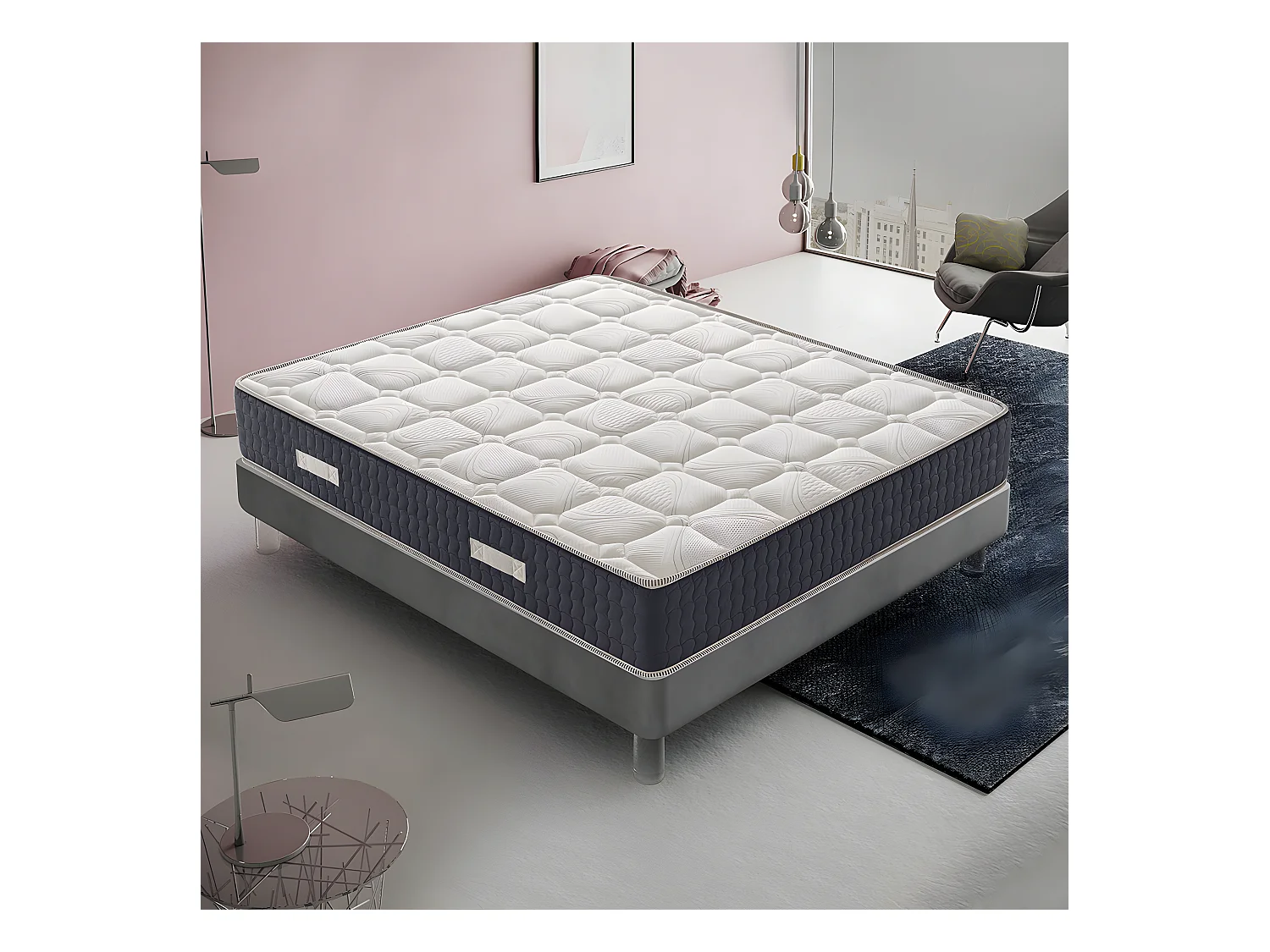 Matelas Mousse - Accueil Mémoire De Forme - Haut 30 Cm - 11 Zones Différenciées 100x190 cm