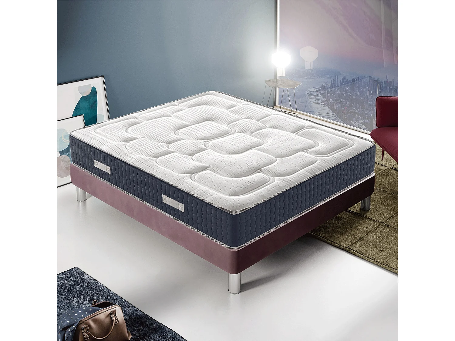 Colchão viscoelástico – Altura 30 cm – 11 zonas diferenciadas – Memória 5cm – Anatômico 100x200