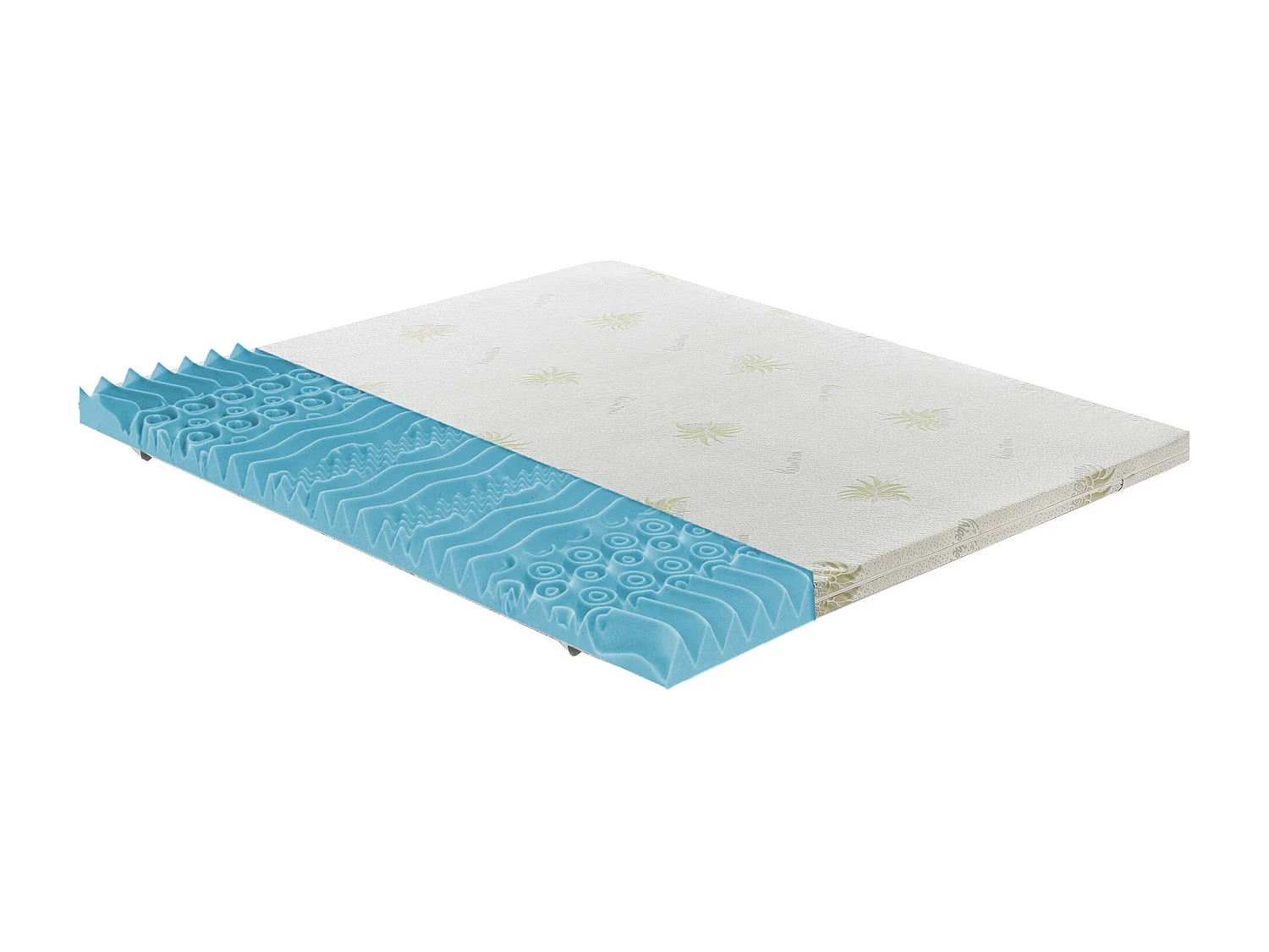 Topper 100x190 em Memory Foam - 5 cm de altura - Memória 9 Zonas