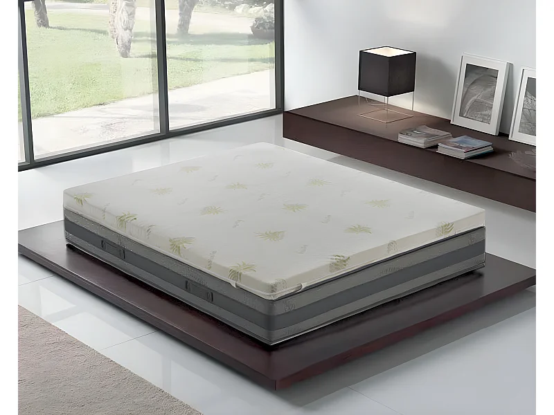 iLoveSleep - surmatelas à mémoire de forme - hauteur 5 cm - déhoussable en aloe vera 140x200
