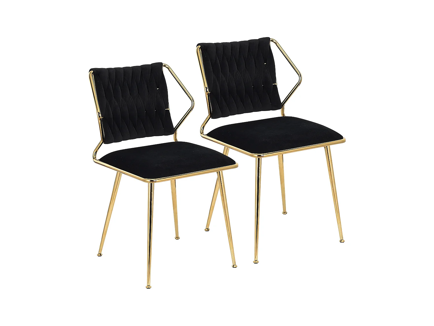 Chaises de Salle à Manger Lot de 2 avec Dossier, Chaise Table a Manger en Velours Moderne, pour la Vanité de la Chambre de Cuisine, Velours, Gris