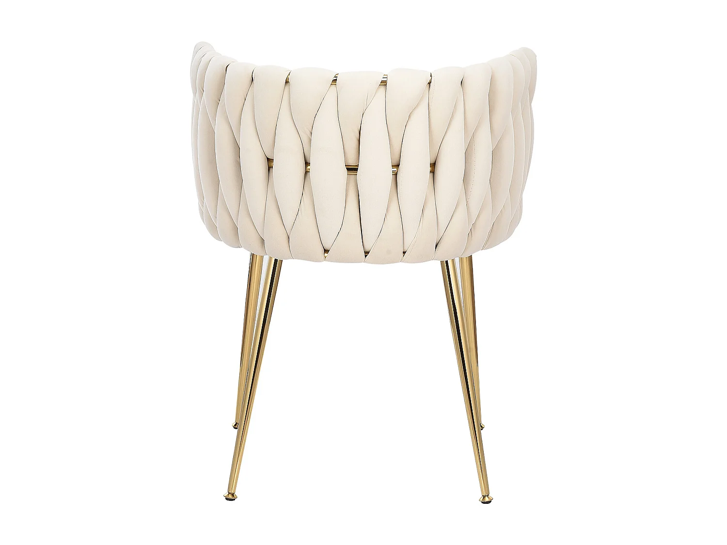 Lot de 2 Chaises avec Dossier - Chaise Table a Manger en Velours Moderne, pour la Vanité de la Chambre de Cuisine - Beige