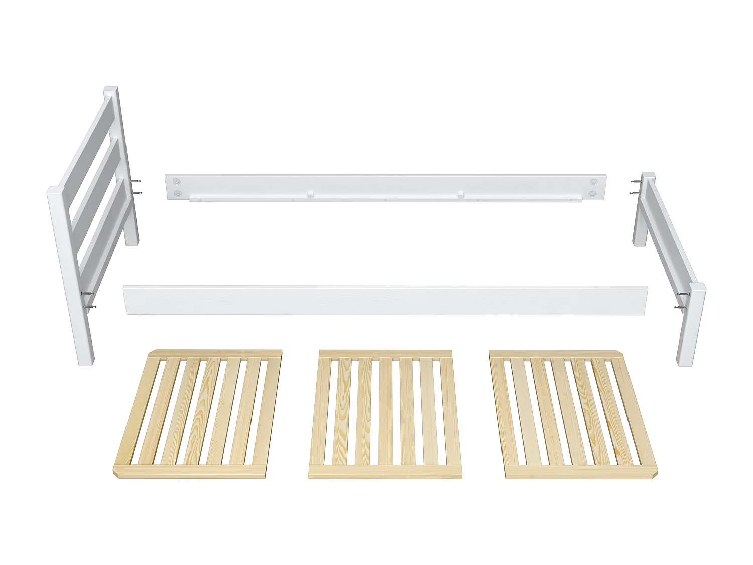 BETT mit Schublade N01 Klare Kiefer 90x200