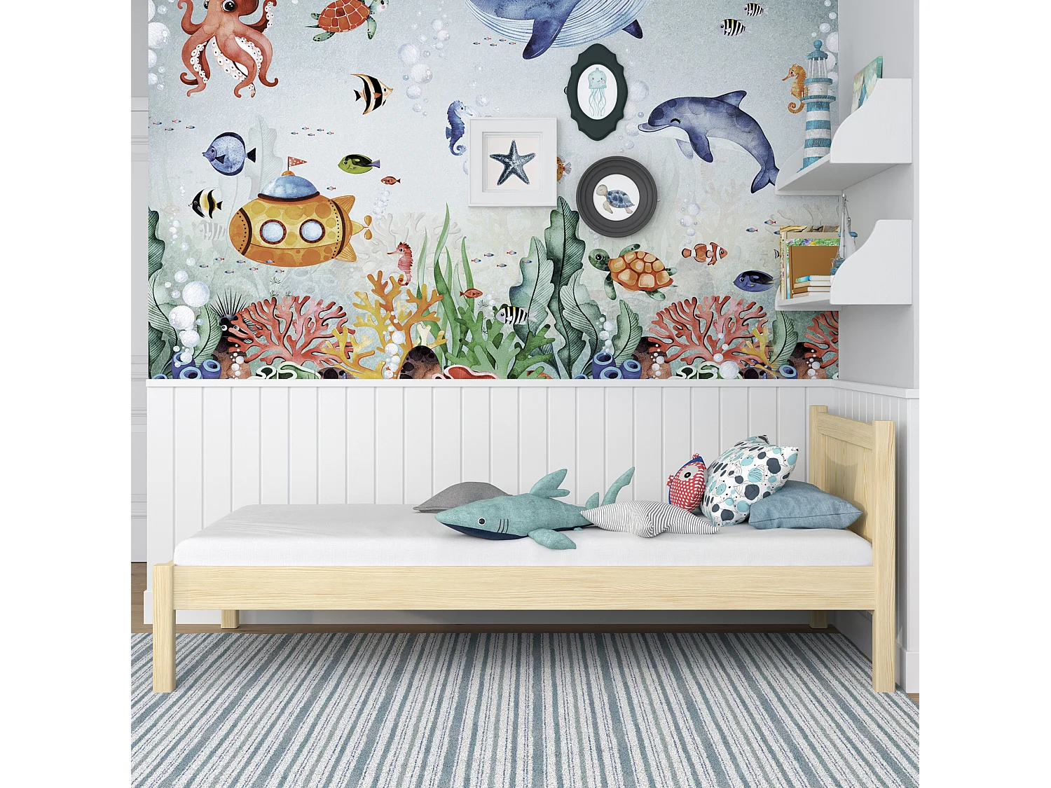 Lit simple en bois N02 Pin Clair 120x180