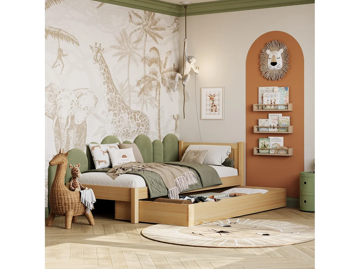 BETT mit Schublade N02 Naturkiefer 80x190