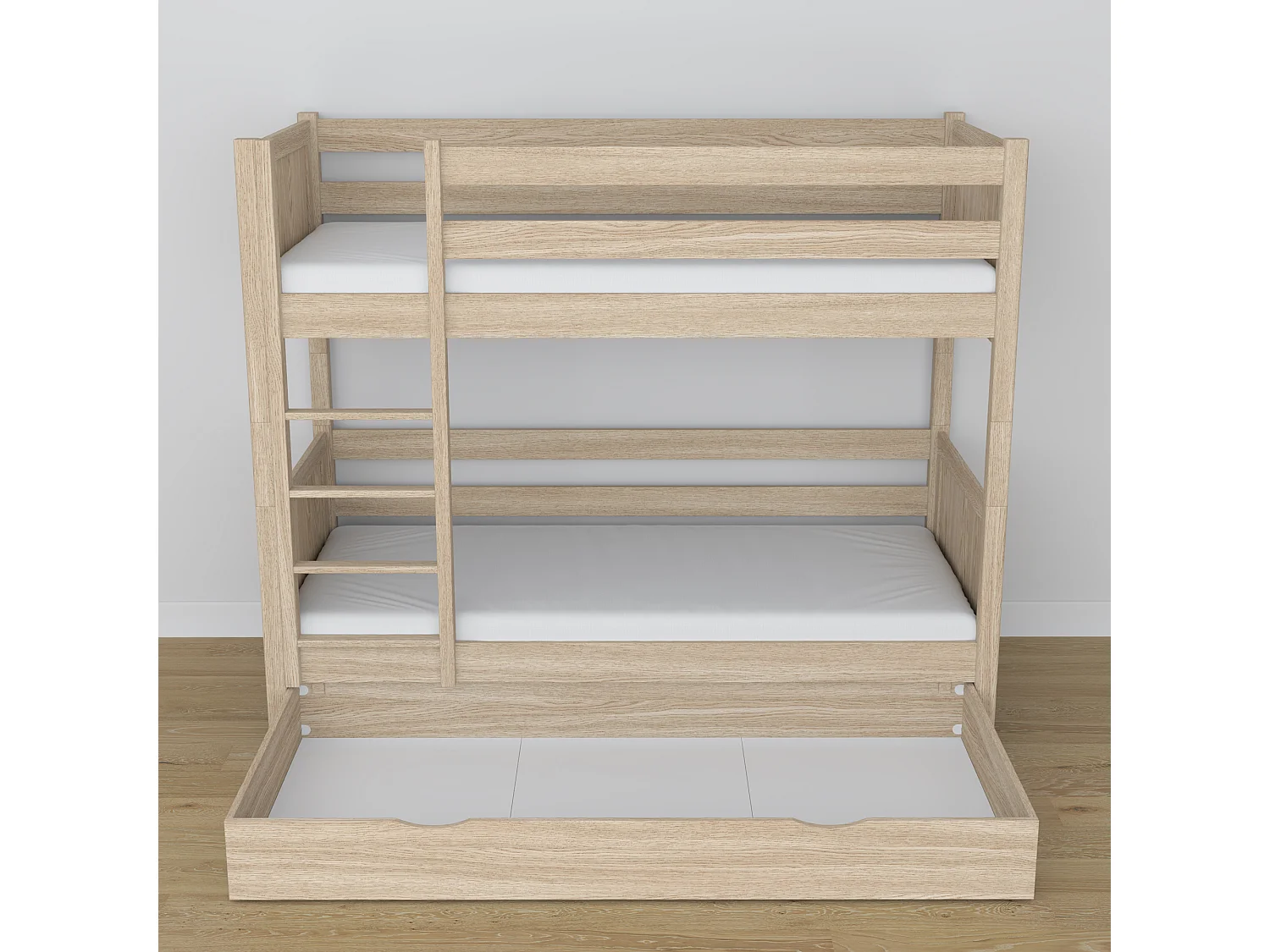 ETAGENBETT N02 mit Schublade Sonoma Eiche 100x180