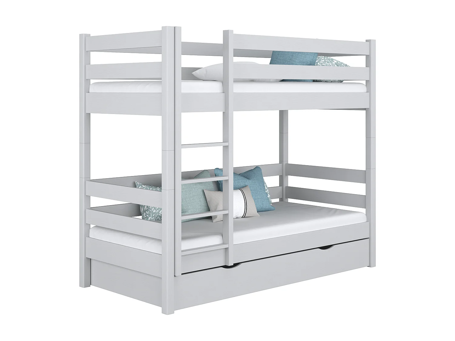 ETAGENBETT N01 mit Schublade Grau 80x200