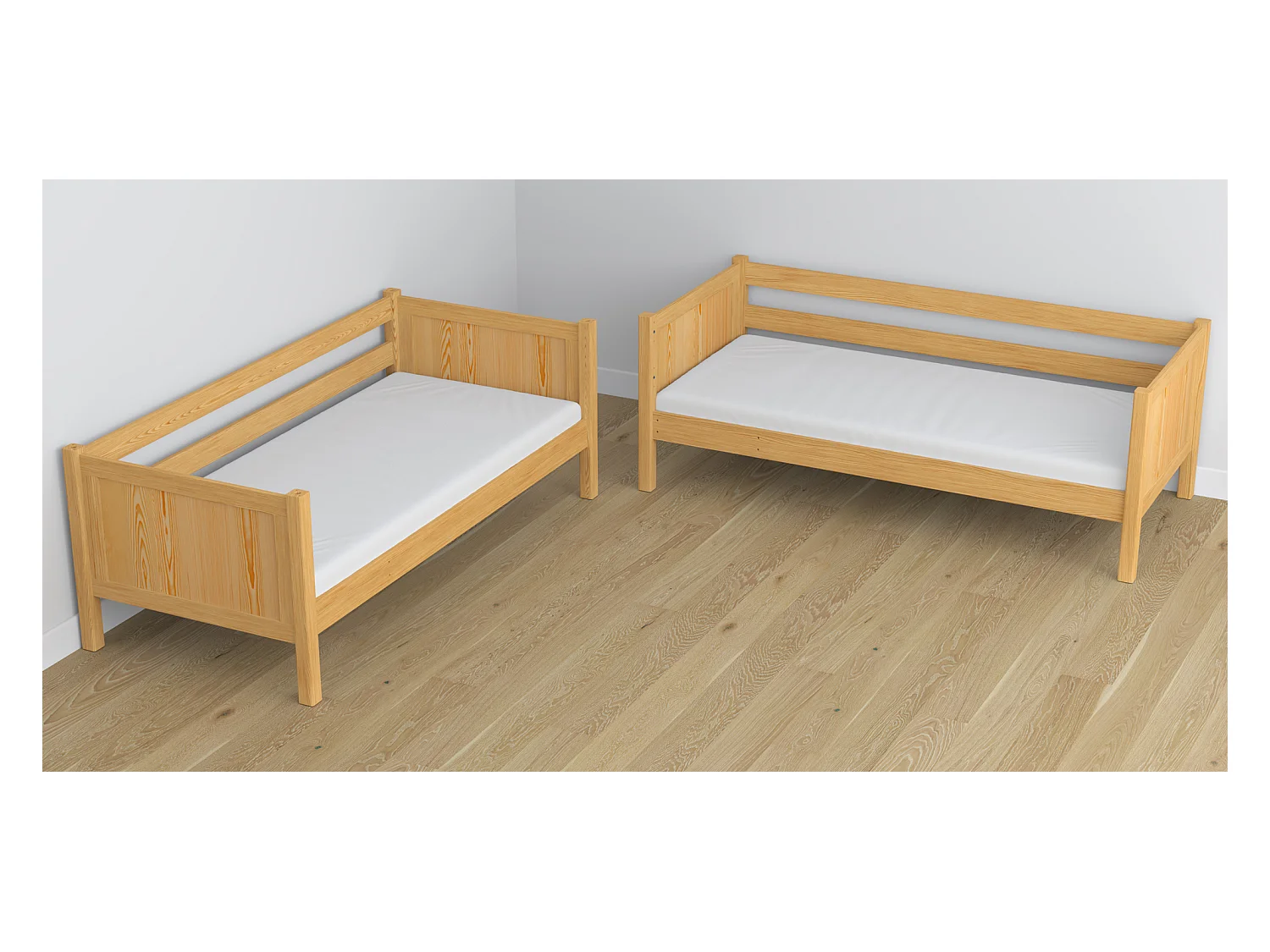Lit superposé en bois - avec tiroir N02 Pin Naturel 80x190