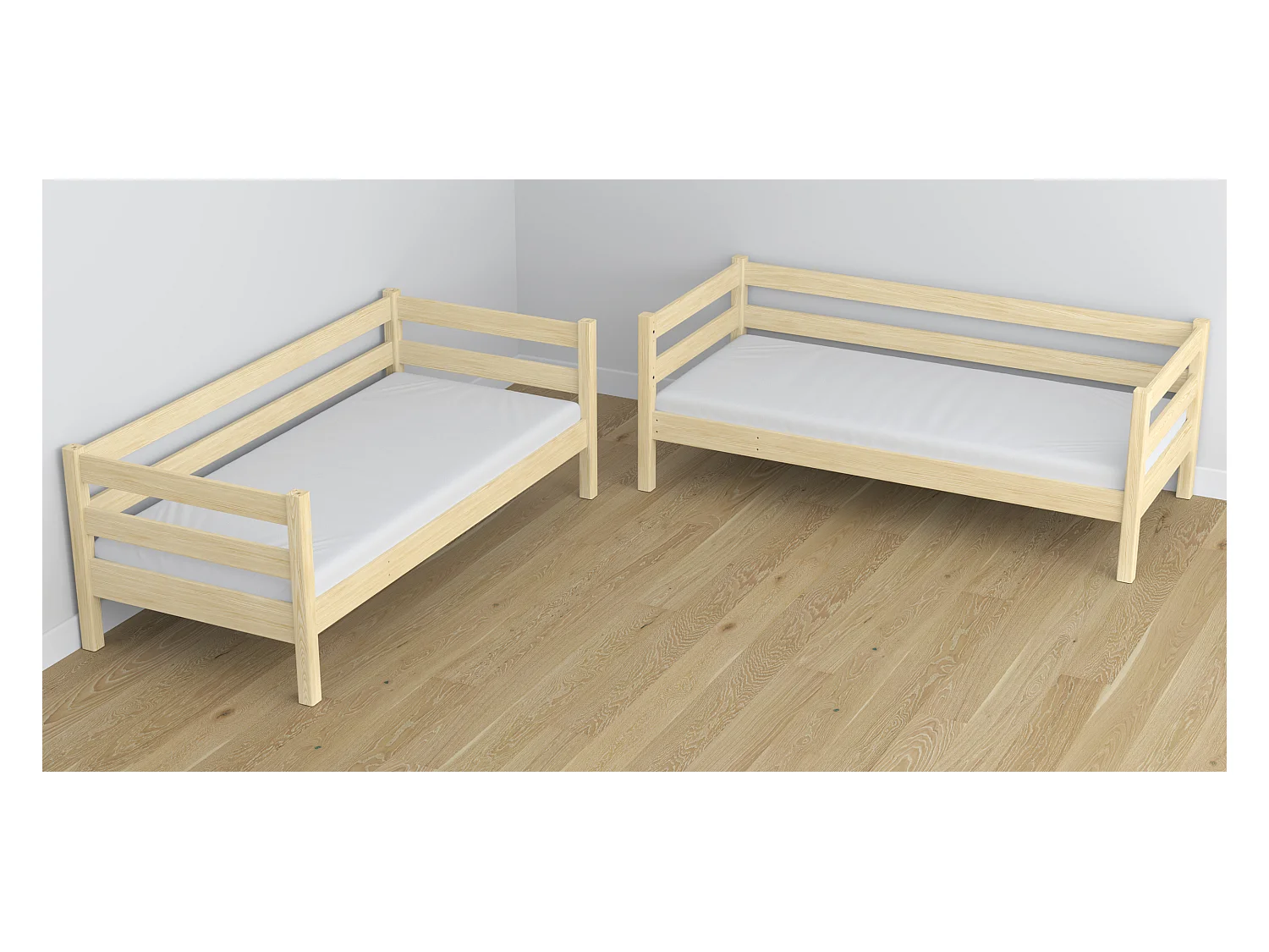 Lit superposé en bois - avec tiroir N01 Pin Clair 90x180