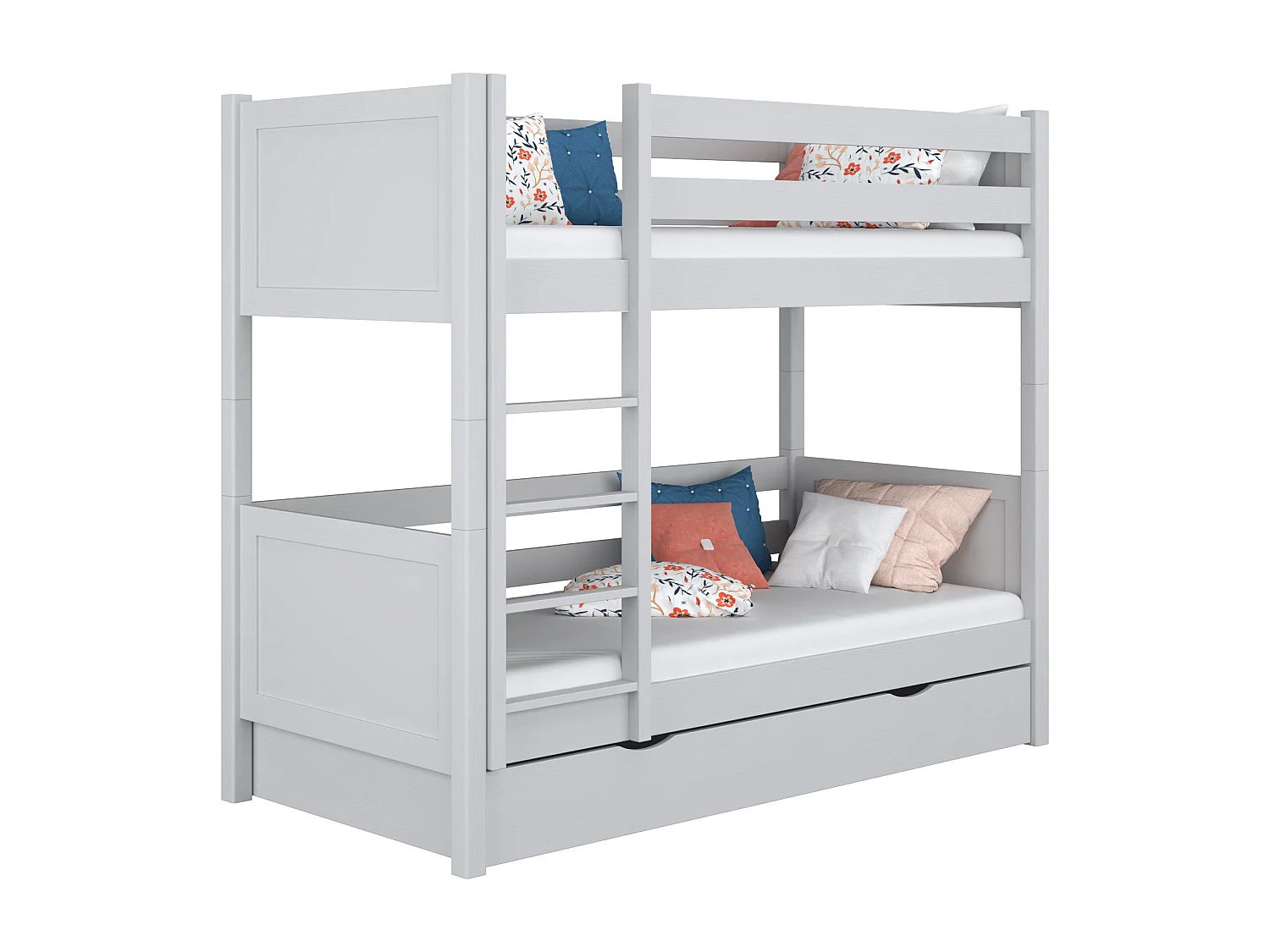 ETAGENBETT N02 mit Schublade Grau 80x200