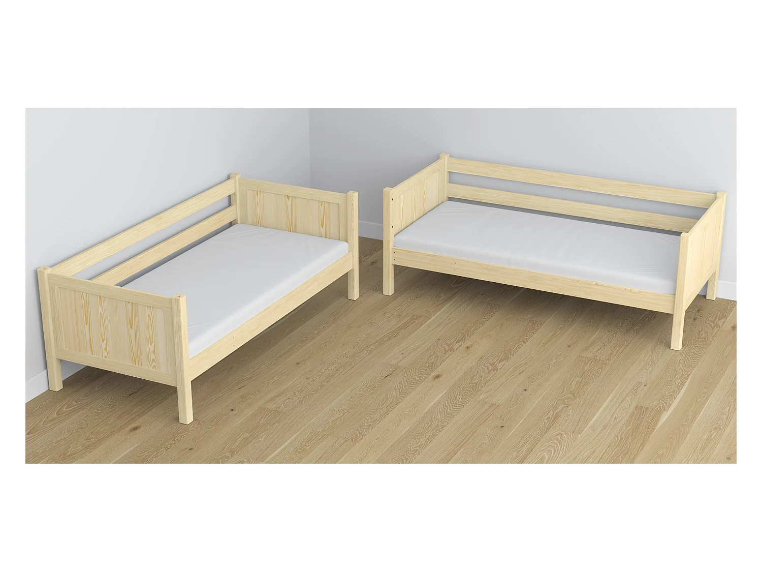 Lit superposé en bois - avec tiroir N02 Pin Clair 120x200