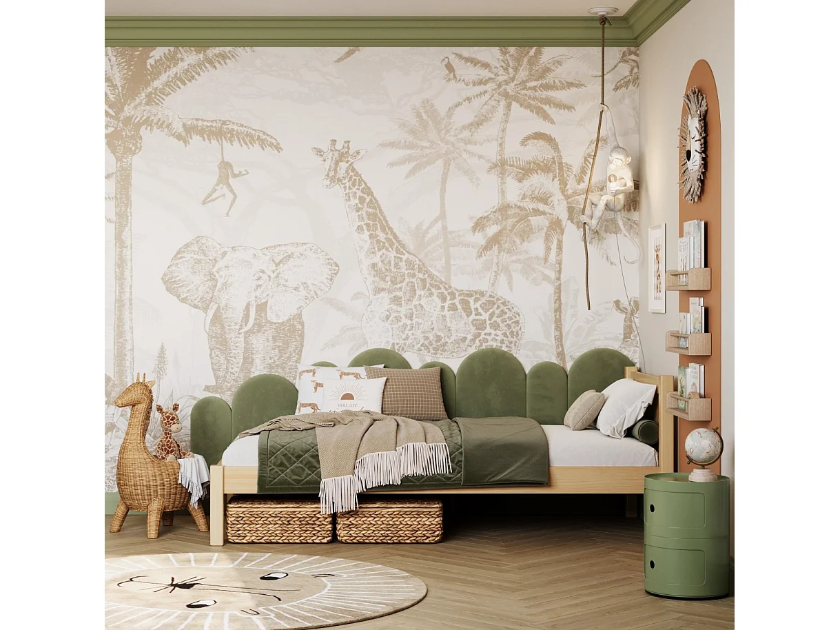 Lit simple en bois N02 Pin Naturel 120x200