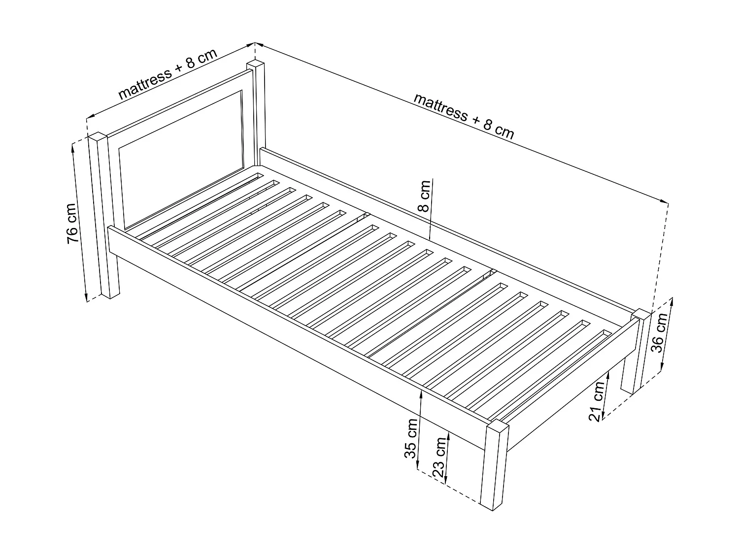 BETT N02 Klare Kiefer 120x190