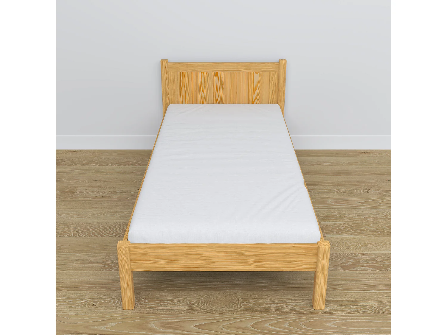 Lit simple en bois N02 Pin Naturel 120x190