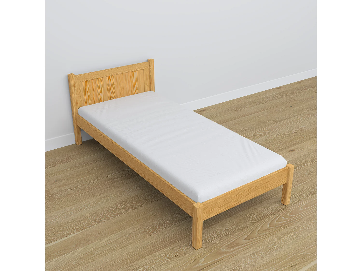 Lit simple en bois N02 Pin Naturel 80x190