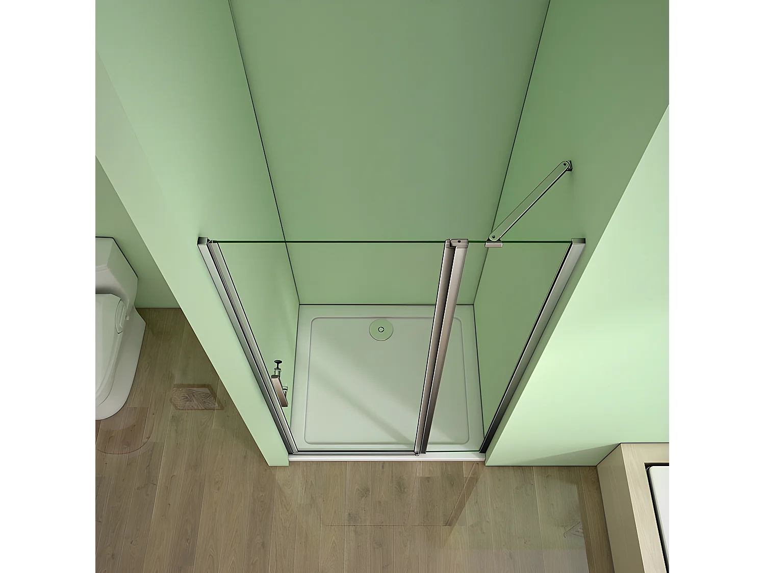 Nischentür Pendeltür Duschtür Schwenktür Duschabtrennung Dusche Duschkabine 80X195cm