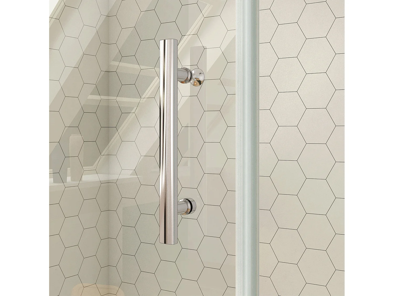 Duschkabine Eckeinstieg Dusche Duschabtrennnung Schwingtür Duschtür 6mm NaNo ESG Glas H 195cm 100X76cm