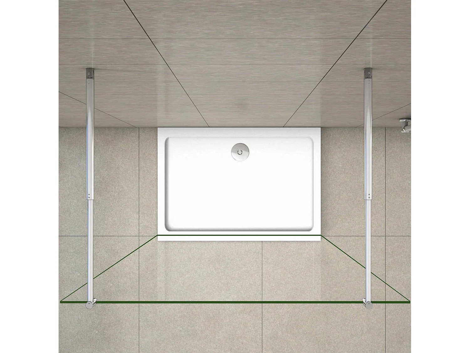 mit 2  70-120cm Stabilisator 10mm Nano Sicherheitsglas Walk in Duschwand Duschabtrennung 57.7x200cm
