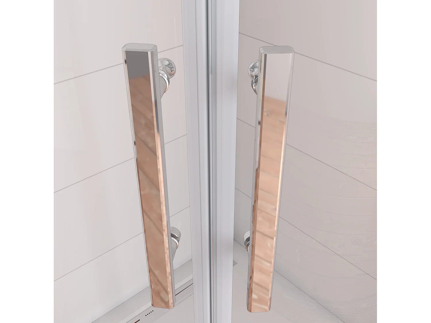 Duschkabine Runddusche Viertelkreis 6mm ESG NANO Glas Duschtür 90x90x195cm