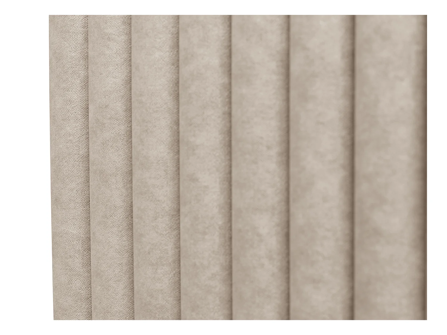 Lit coffre 120 x 190 cm avec tête de lit coutures verticales - Tissu - Taupe + Matelas - SARAH