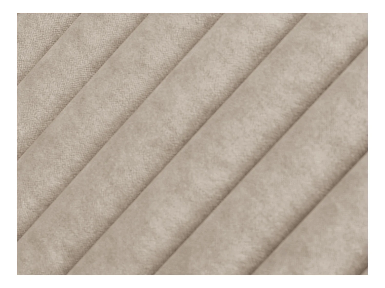 Lit coffre 120 x 190 cm avec tête de lit coutures verticales - Tissu - Taupe + Matelas - SARAH