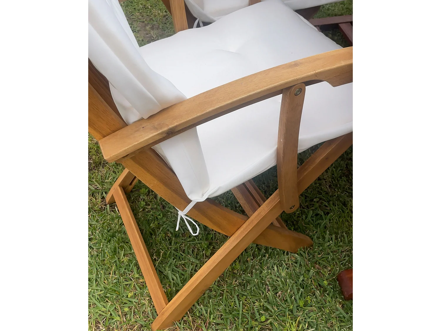 Lot de 2 chaises de jardin MAUI II Acacia Marron clair